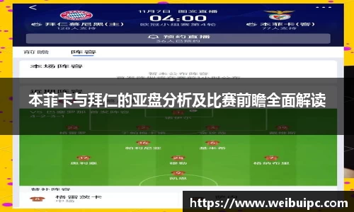 本菲卡与拜仁的亚盘分析及比赛前瞻全面解读