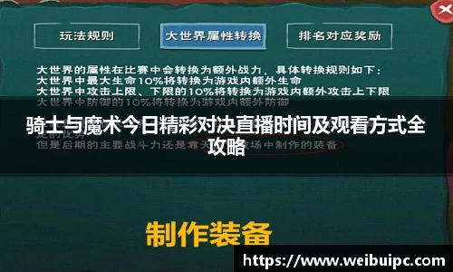 骑士与魔术今日精彩对决直播时间及观看方式全攻略